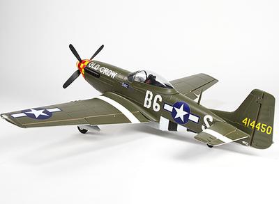 Durafly 'Old Crow' P-51D Mustang w/flaps/retracts/lights 1100mm (PNF)