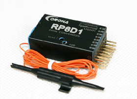 40Mhz CORONA Synthesized 8CH Futaba/JR Compatible Receiver (dual conversion) RP8D1