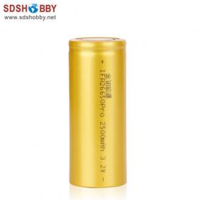 Single LiFe Battery Po4 26650PRO/ 3.2V 2500mah 25C