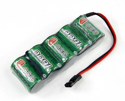 ACE Ni-Mh 1600mAh/6.0V HP 2/3A Battery Pack W/JR Connectors Competition Class (Flat)