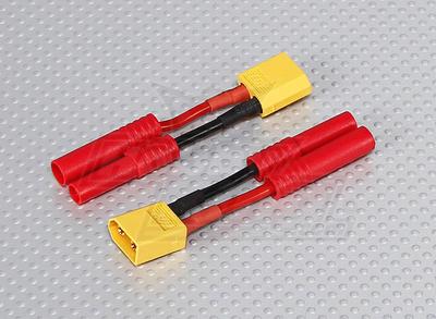 XT-60 to HXT 4mm Battery Adapter Lead (2pc)