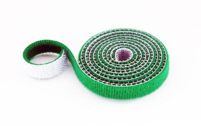 10mm Wide Velcro (loops & hooks integrated) 1 Meter - Green