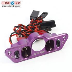 Twin Power Switch with Fuel Dot-Purple Color