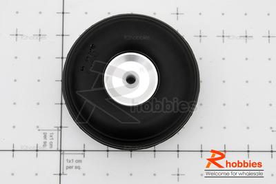 Î¦57 X H21.5 X Î¦4mm Aluminium Landing Wheel &amp; Rubber Tyre