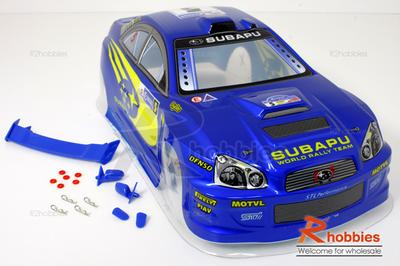 1/10 Subaru Impreza Analog Painted RC Car Body With Rear Spoiler (Blue)