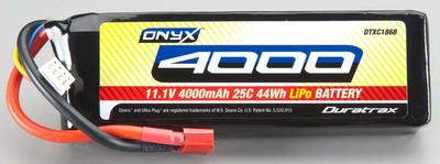 DuraTrax LiPo Onyx 3S 11.1V 4000mAh 25C Soft Case Deans DTXC1868
