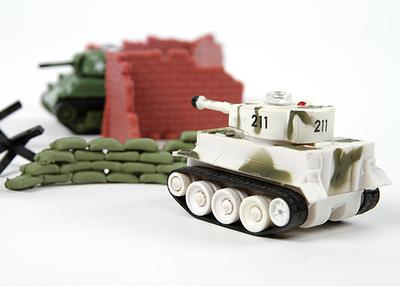Infrared Control Micro Combat Tanks Set (M4 Sherman & German Tiger 1)