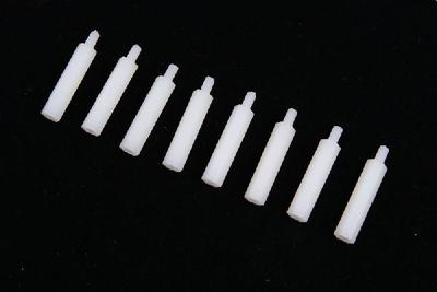 6 x 20mm + 6mm M3 One End Threaded Nylon Spacer/ Pole (8pcs)