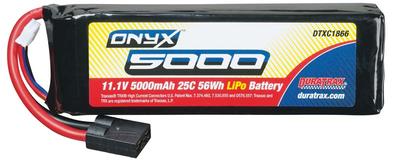 DuraTrax LiPo 11.1V Onyx 5000mAh 25C Soft Case TRA Plug DTXC1866
