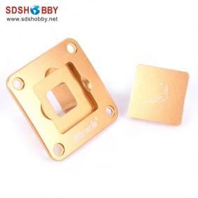 High Quality Square CNC Aluminum Fuel Plug/Fuel Dot with Fuel Filling Nozzle-Yellow Color (with magnet inside)