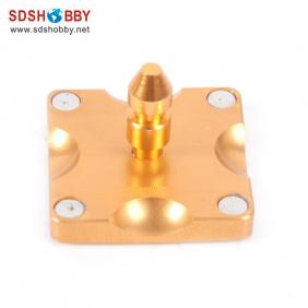 High Quality Square CNC Aluminum Fuel Plug/Fuel Dot with Fuel Filling Nozzle-Yellow Color (with magnet inside)