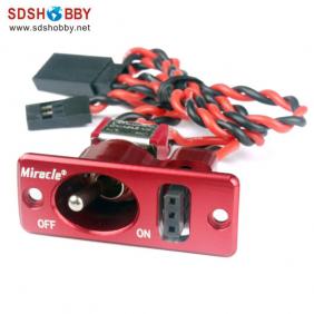 Square Aluminum Alloy Single Switch-Red