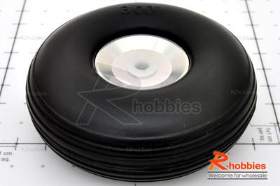 Î¦76 x H29 x Î¦5mm Aluminium Landing Wheel &amp; Rubber Tyre