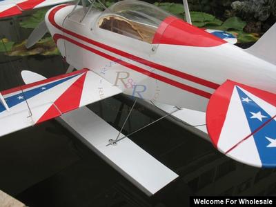 468mm RC Amphibian Plane Balsa Wood Skii Landing Gear Float
