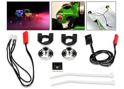 Traxxas LED Lights, Grave Digger-2 Red LED'S, Harness/LED Housing TRA3686