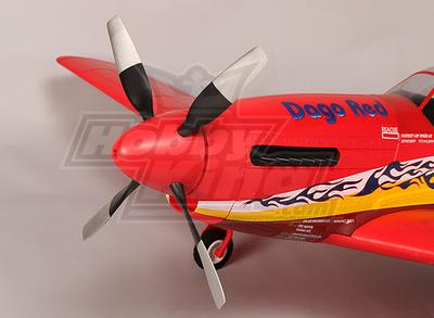 P-51D Dago Red 1600mm EPO w/Electric Retracts, Flaps, Lights (PNF)