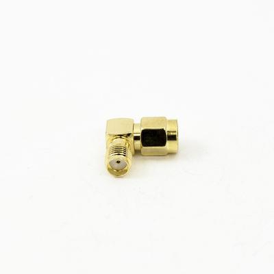 RP-SMA male to SMA female right angle adapter