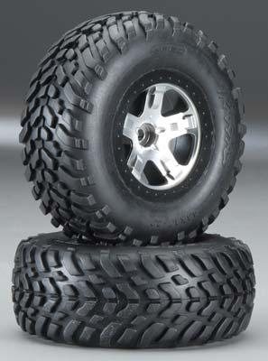 Traxxas Tire/Wheel Assembled Black Beadlock Front (2) TRA5875X