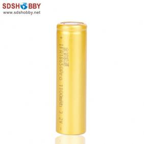 Single LiFe Battery Po4 18650PR0/3.2V 1100mah 25C