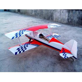 Pitts-s12 100cc RC Model Gas Airplane ARF/Petrol Airplane--Red White with Blue Checker Color