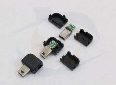 Mini USB 10 Pin Male Right Angle Connector (with housing)