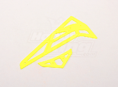 Neon Yellow Fiberglass Horizontal/Vertical Fins HK/Trex 450 PRO