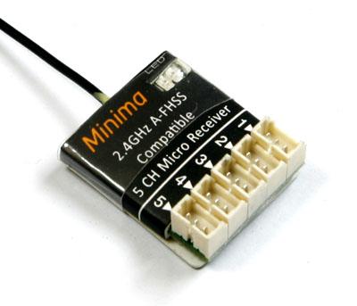 MINIMA  A-FHSS Compatible 2.4G 5-Ch Micro Receiver (Hitec compatible)