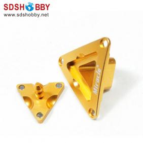 High Quality Triangle CNC Aluminum Fuel Plug/Fuel Dot with Fuel Filling Nozzle-Yellow Color (with magnet inside)