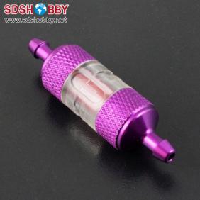 Prolux #1582B Light Weight Large Re-buildable Fuel Filter D4xL50 for Helicopter–Purple Color