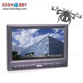 8in AV Monitor for FPV Aerial Photography/ Image Transmission with Lint Sun-hood and 12V Power Adapter