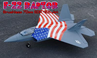 F-22 Stars Raptor 70mm 4CH RTF Ducted Fan Rc Jet
