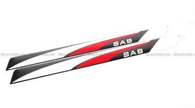 SAB Red/ White/ Black 690mm Main Blade - FB HARD 3D-New Design