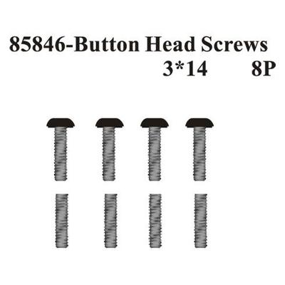Redcat Racing Rounded Head Screws 3 14 8pcs RED85846