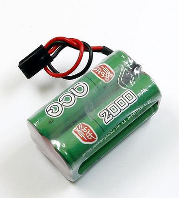 ACE Ni-Mh 2000mAh/4.8V  AA Battery Pack W/Futaba Connector (Square)