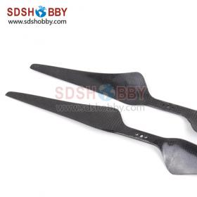 One Pair* 15*5.5/1555 Dragonfly Style Carbon Fiber Positive and Reverse Propellers for Multicopter