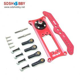 High Quality CNC Metal Servo Rudder Mount Set with 4.5in Double Arm