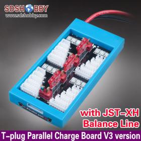 T-plug Parallel Charge Board/ Li-battery Charging Board - V3 version with JST-XH Balance Line