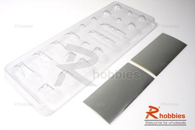 RC Car Transparent Light Blub Plastic Cover Set with Silver Color Decals
