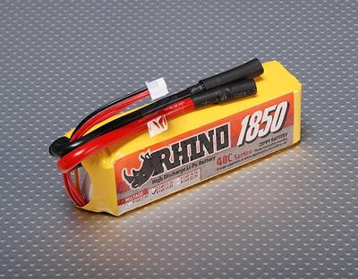 Rhino 1850mAh 4S 14.8v 40C Lipoly Pack