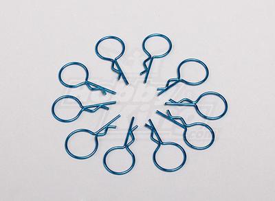 Large-ring Blue Body Clips 10Pcs