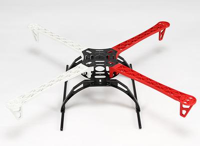 Z600-V3 Quadcopter Frame With Mid-Crab Landing Gear (600mm) (White/Red )