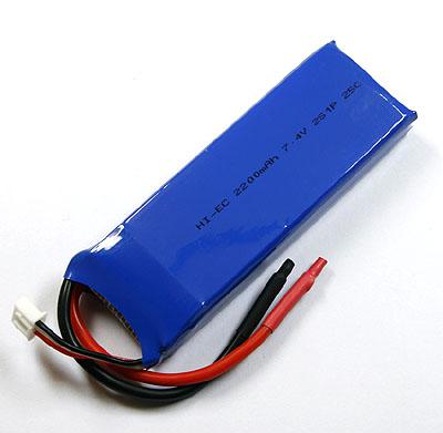 HI-EC 2200mAh / 7.4V 25C LiPoly Battery Pack