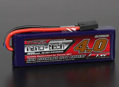 Turnigy nano-tech 4000mah 2S 40~80C Lipo Pack (TRA2841 Slash/Rustler/Bandit/Stampede compatible)