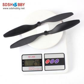 One Pair 1045 Positive and In Reverse Propellers- Black Color for New IFLY-4, IFLY-4S Quadcopter