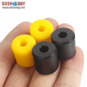 Silicone Gel Slipcover 6x16x17mm (2pcs* Black+2pcs*Yellow) for Bumblebee ST550 RC Quadcopter