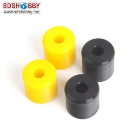 Silicone Gel Slipcover 6x16x17mm (2pcs* Black+2pcs*Yellow) for Bumblebee ST550 RC Quadcopter