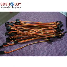 10pcs* 22#/ 22AWG Heavy Duty Flat Cable 10cm 100mm Connecting Line for Flight Control/ Male-male Servo Wire- JR/ Futaba color