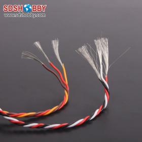 DIY Futaba /JR Color 22# 22AWG Servo Extension Cable/ Twisted Wire 1M without Connector