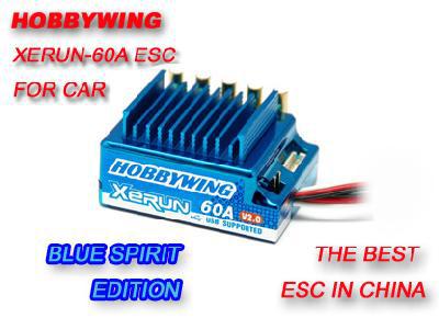Xerun-60A Brushless ESC for 1/10 Car/Truck (Blue Spirit Edition)