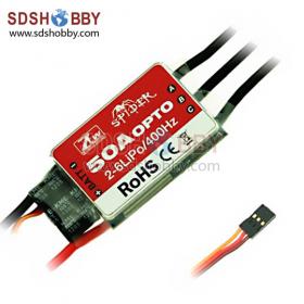 ZTW Spider-Series 50A OPTO Brushless ESC 3S-6S for Multi-Rotor Helicopter